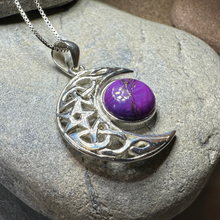 Load image into Gallery viewer, Midnight Celtic Moon Necklace