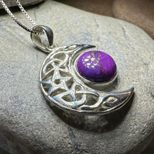 Load image into Gallery viewer, Midnight Celtic Moon Necklace