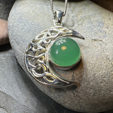 Load image into Gallery viewer, Midnight Celtic Moon Necklace