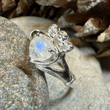 Load image into Gallery viewer, Cherish Moonstone Claddagh Ring