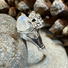 Load image into Gallery viewer, Cherish Moonstone Claddagh Ring