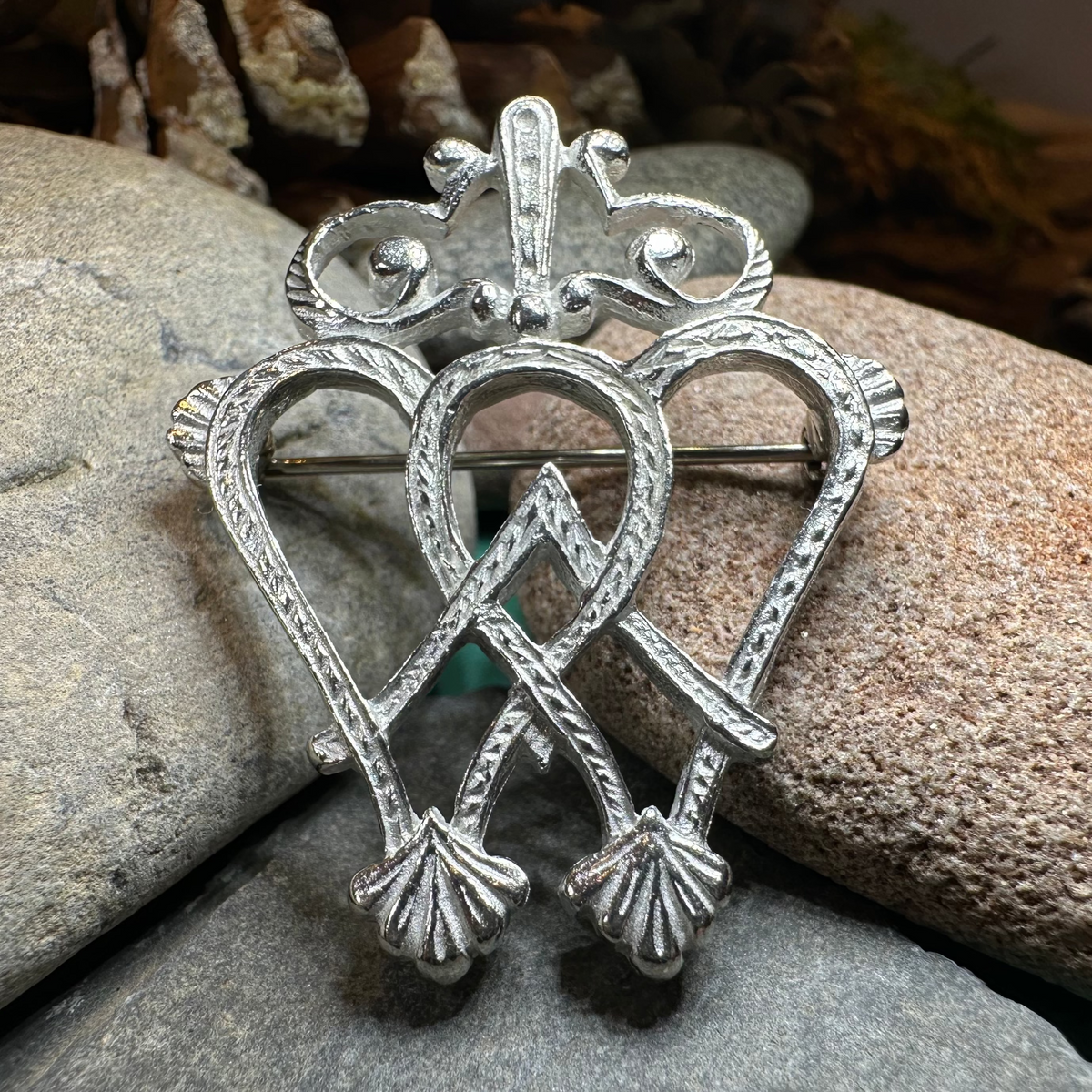 ブローチ　【b235】 エマイユ　NORWAY STERLING brooch Aksel Holmsen Brooch Norway Sterling Silver Vermeil Pin Guilloche