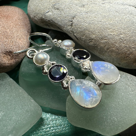 Load image into Gallery viewer, Ava Moonstone Earrings for Women