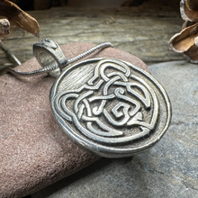 Load image into Gallery viewer, Celtic Bear Pewter Necklace