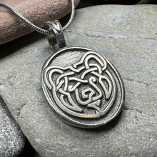 Load image into Gallery viewer, Celtic Bear Pewter Necklace