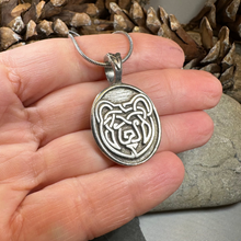 Load image into Gallery viewer, Celtic Bear Pewter Necklace
