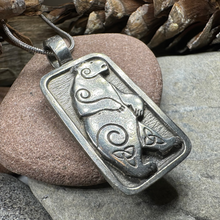 Load image into Gallery viewer, Celtic Spiral Bear Pewter Necklace