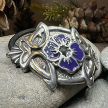 Load image into Gallery viewer, Celtic Pansy Ponytail Holder