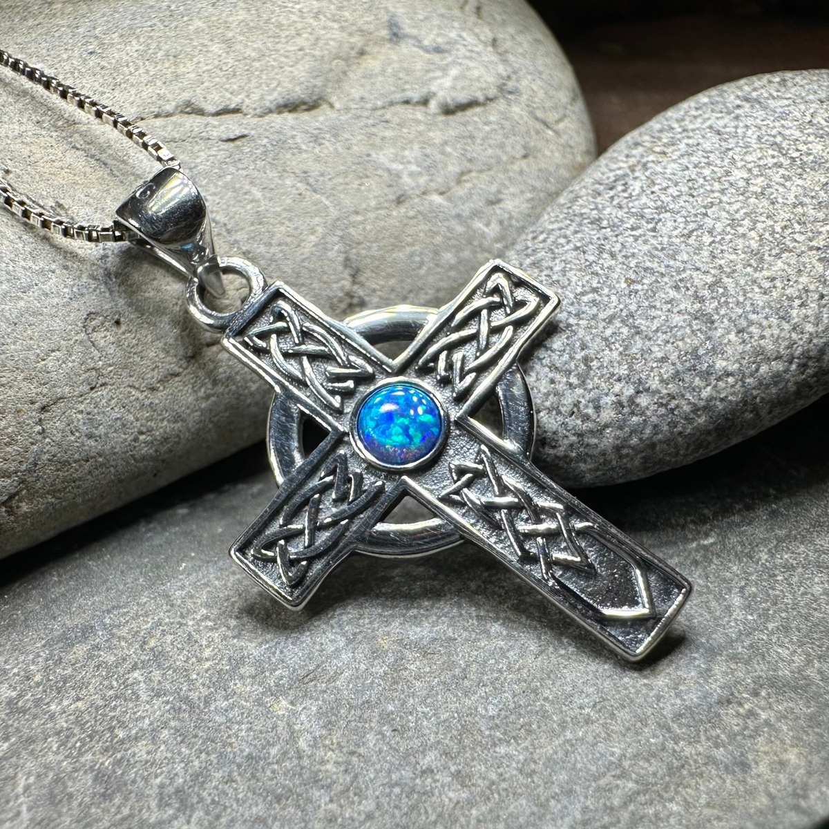 Stunning Opalescent Crystal Cross Chain Belt - Make a Statement! Brenna Marcasite Cross Necklace – Celtic Crystal Design Jewelry main image 4