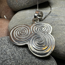 Load image into Gallery viewer, Artisan Newgrange Triple Spiral Necklace
