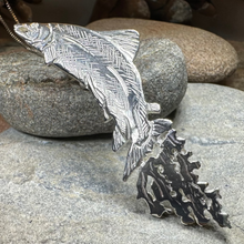 Load image into Gallery viewer, Artisan Irish Salmon of Knowledge Necklace