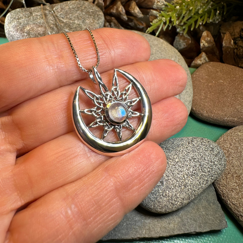 Load image into Gallery viewer, Moon Celtic Star Necklace
