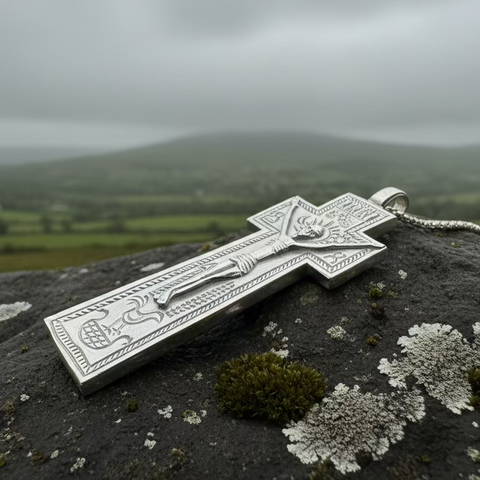 Load image into Gallery viewer, Artisan Irish Penal Crucifix Cross Necklace - Made in Ireland