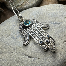 Load image into Gallery viewer, Blue Dream Hamsa Hand Necklace