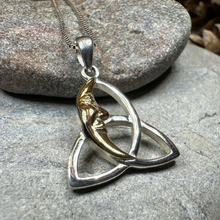 Load image into Gallery viewer, Celtic Trinity Knot Moon Necklace
