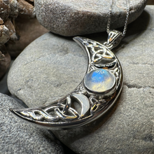 Load image into Gallery viewer, Sabrina Triple Moon Necklace