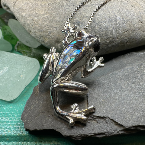 Load image into Gallery viewer, Abalone Frog Necklace