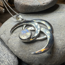 Load image into Gallery viewer, Moonshadow Triple Moon Necklace