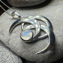 Load image into Gallery viewer, Moonshadow Triple Moon Necklace