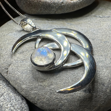 Load image into Gallery viewer, Moonshadow Triple Moon Necklace