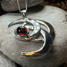 Load image into Gallery viewer, Moonshadow Triple Moon Necklace
