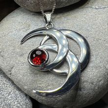 Load image into Gallery viewer, Moonshadow Triple Moon Necklace