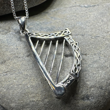 Load image into Gallery viewer, Torlogh Celtic Harp Necklace