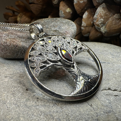 Load image into Gallery viewer, Glorianna Celtic Tree of Life Necklace in Sterling Silver