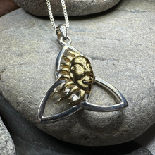 Load image into Gallery viewer, Trinity Knot Sun Necklace