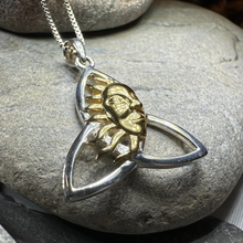 Load image into Gallery viewer, Trinity Knot Sun Necklace