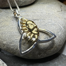 Load image into Gallery viewer, Trinity Knot Sun Necklace