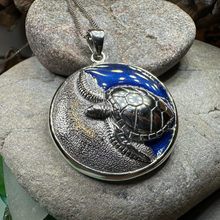 Load image into Gallery viewer, Blue Loggerhead Turtle Necklace