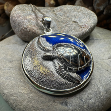 Load image into Gallery viewer, Blue Loggerhead Turtle Necklace