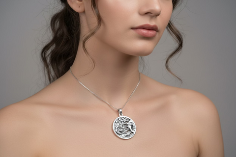 Load image into Gallery viewer, Celestial Wind Moon & Sun Necklace with Moonstone