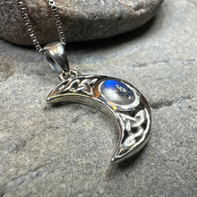 Load image into Gallery viewer, Celtic Crescent Moon Necklace