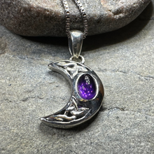 Load image into Gallery viewer, Celtic Crescent Moon Necklace