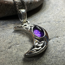 Load image into Gallery viewer, Celtic Crescent Moon Necklace