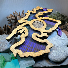 Load image into Gallery viewer, Scotland Map Lucky Sixpence Ornament