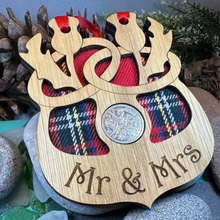 Load image into Gallery viewer, Scottish Wedding Lucky Sixpence Ornament