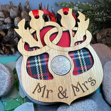 Load image into Gallery viewer, Scottish Wedding Lucky Sixpence Ornament
