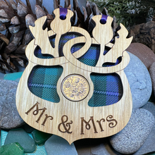 Load image into Gallery viewer, Scottish Wedding Lucky Sixpence Ornament
