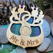 Load image into Gallery viewer, Scottish Wedding Lucky Sixpence Ornament