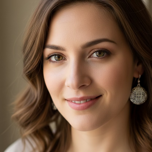 Irish Saint Bridgit's Cross Earrings in Sterling Silver