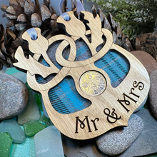 Load image into Gallery viewer, Scottish Wedding Lucky Sixpence Ornament