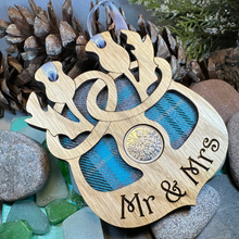 Load image into Gallery viewer, Scottish Wedding Lucky Sixpence Ornament