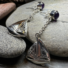 Load image into Gallery viewer, Celtic Sailboat Earrings