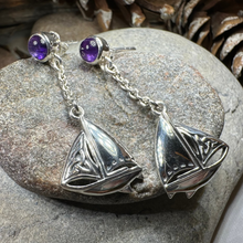 Load image into Gallery viewer, Celtic Sailboat Earrings