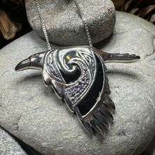 Load image into Gallery viewer, Birget Celtic Raven Necklace