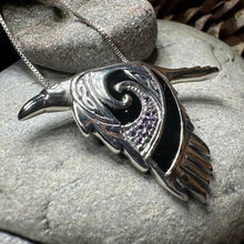 Load image into Gallery viewer, Birget Celtic Raven Necklace