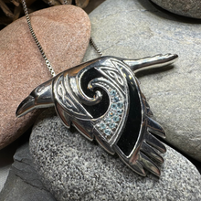 Load image into Gallery viewer, Birget Celtic Raven Necklace